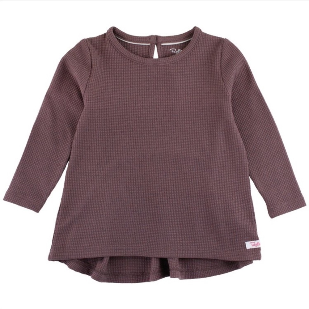 Ruffle butts purple waffle top